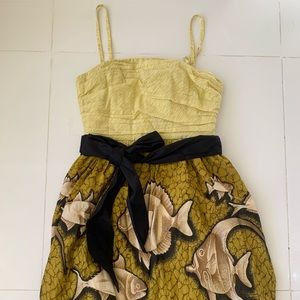 Anthropologie layered fish dress with pockets 4